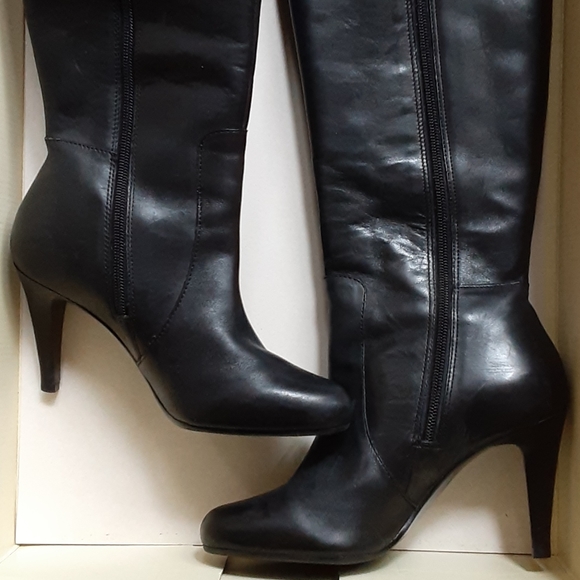 Talbots Tall Leather Boots with Heels - Picture 3 of 9